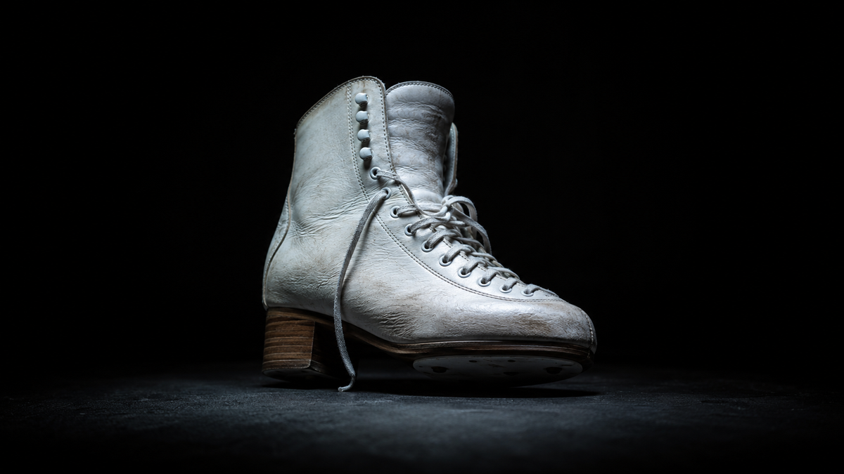 White skating boot